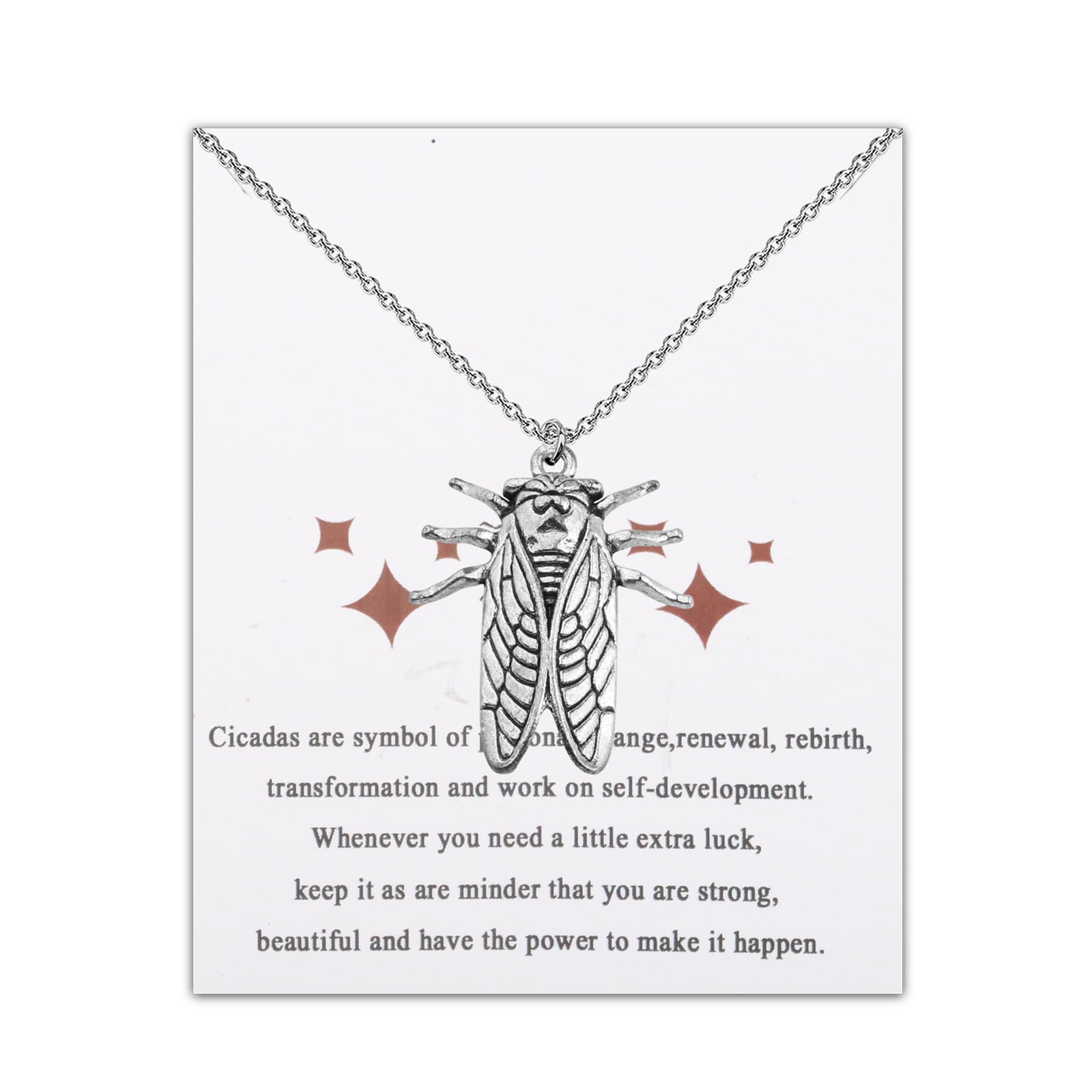 WSNANG Cicada Necklace - Elegant Insect Pendant Jewelry for Women - Unique Gift for Nature Lovers - Perfect for Outdoor Adventures, Boho Fashion & Special Occasions