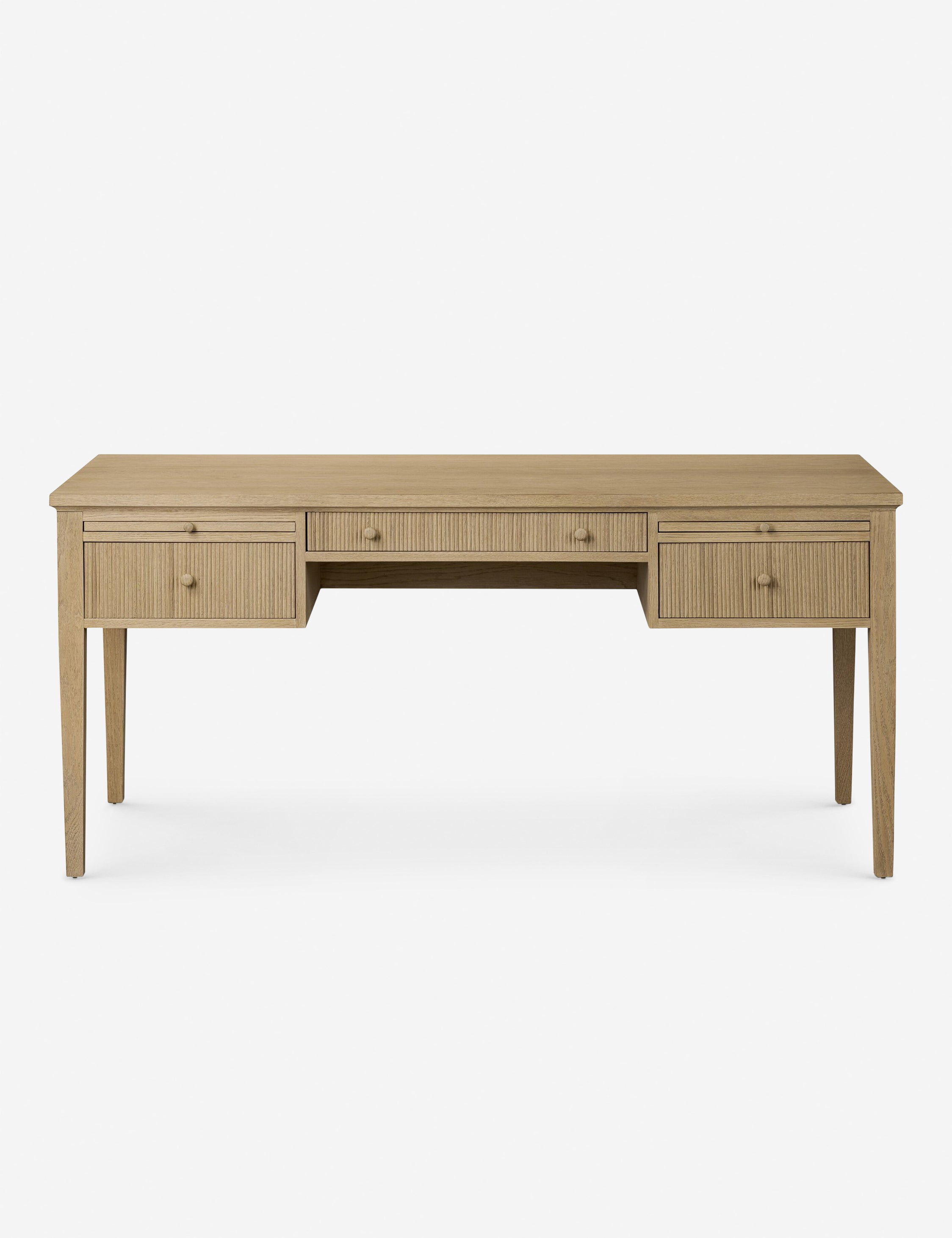 Amber Lewis x Four Hands Bush Desk - Modern Wooden Writing Desk for Home Office, Study & Workspace - Perfect for Remote Work & Small Spaces
