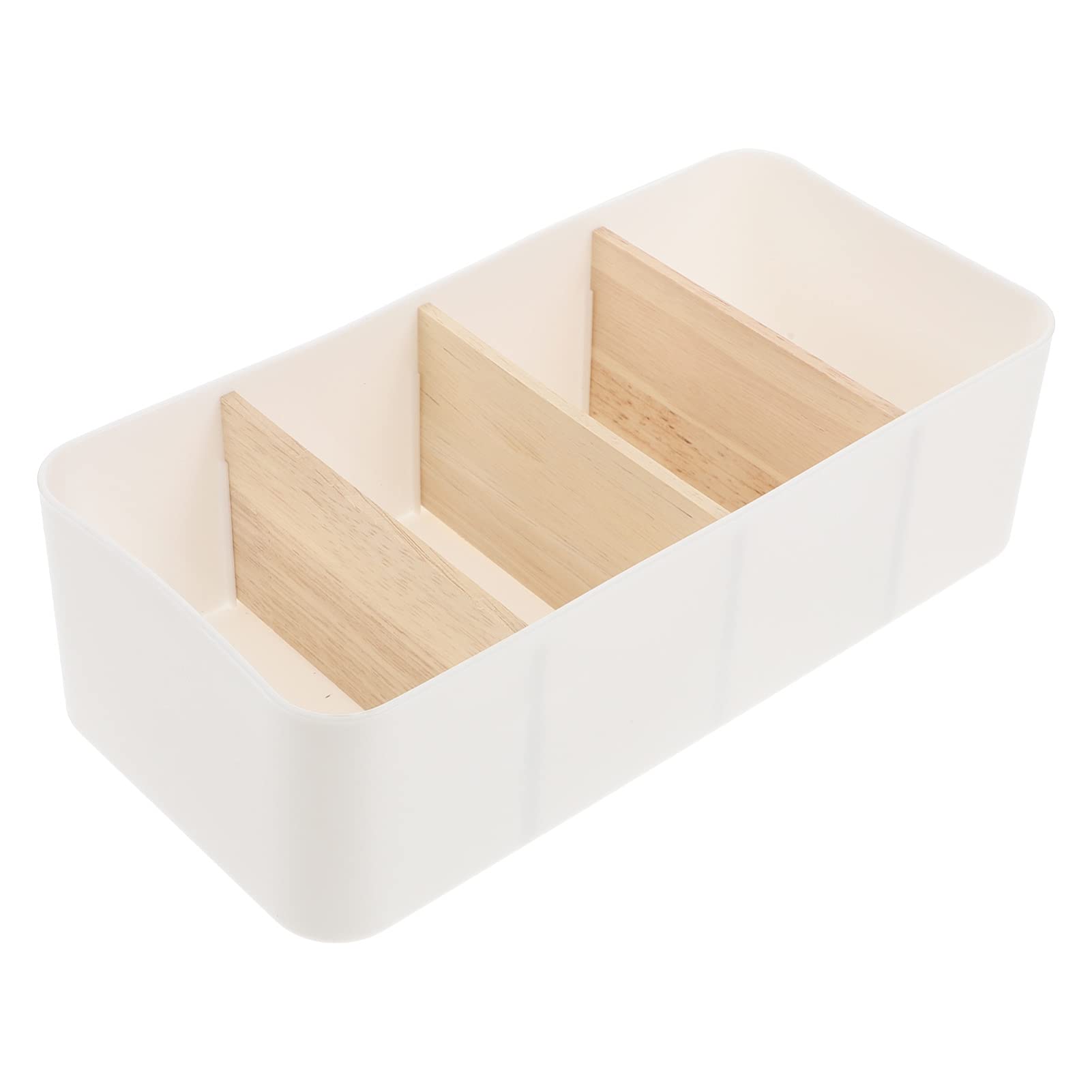 Cabilock Detachable Desktop Storage Box - White Pencil & Pen Holder, Makeup Brush Organizer, Jewelry Case for Office, Vanity Table & Home Use - Perfect for Desk Organization & Beauty Storage