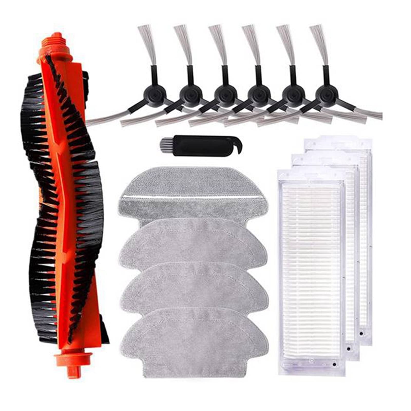 15PCS Vacuum Cleaner Accessories Kit Compatible with Xiaomi Mi Robot Vacuum Mop Pro P (STYTJ02YM) - Includes Side Brushes, HEPA Filters & Mop Pads for Deep Cleaning | Perfect for Hardwood Floors & Pet Hair Removal