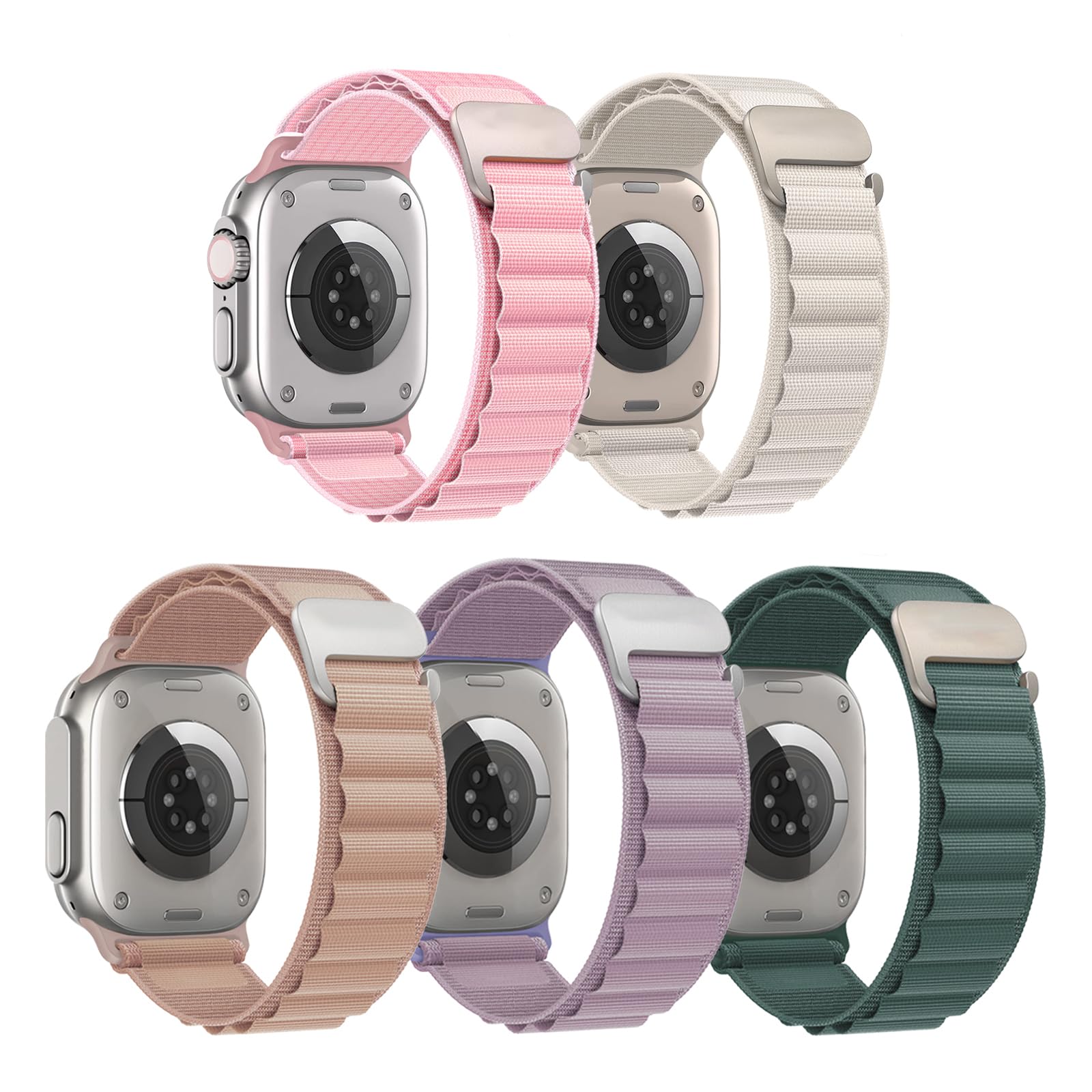 JIELIELE Sport Alpine Loop Watch Band Compatible with Apple Watch Ultra/SE/Series 8/7/6/5/4/3 - 38mm 40mm 41mm 42mm 44mm 45mm 49mm for Men & Women | Perfect for Running, Hiking & Outdoor Activities