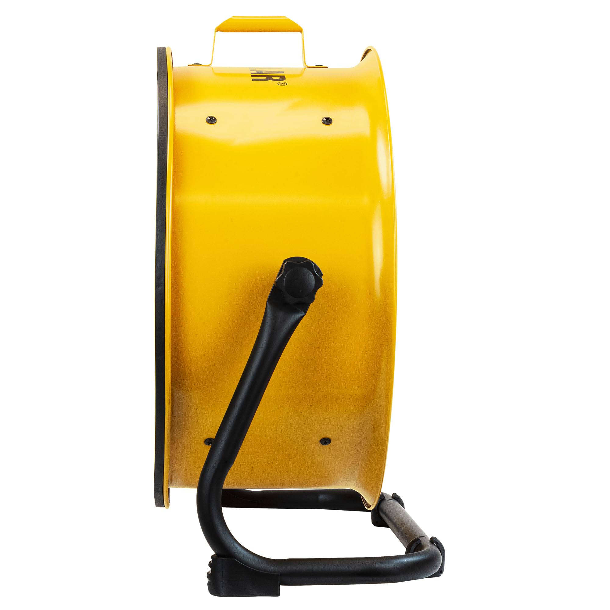 CATERPILLAR 18 Inch High Velocity Industrial Fan - 3400 CFM, 4 Speed Settings, 360° Pivoting Metal Drum Air Circulator - Heavy Duty Commercial & Home Use for Garage, Workshop, Office - Yellow - cETL Certified - Perfect for Cooling Large Spaces and Improving Air Circulation
