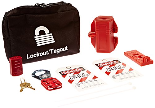 Brady 95548 Portable Electrical Lockout Kit with Pouch - Safety Lockout Tagout (LOTO) for Electrical Panels & Equipment - OSHA Compliant Workplace Safety Gear