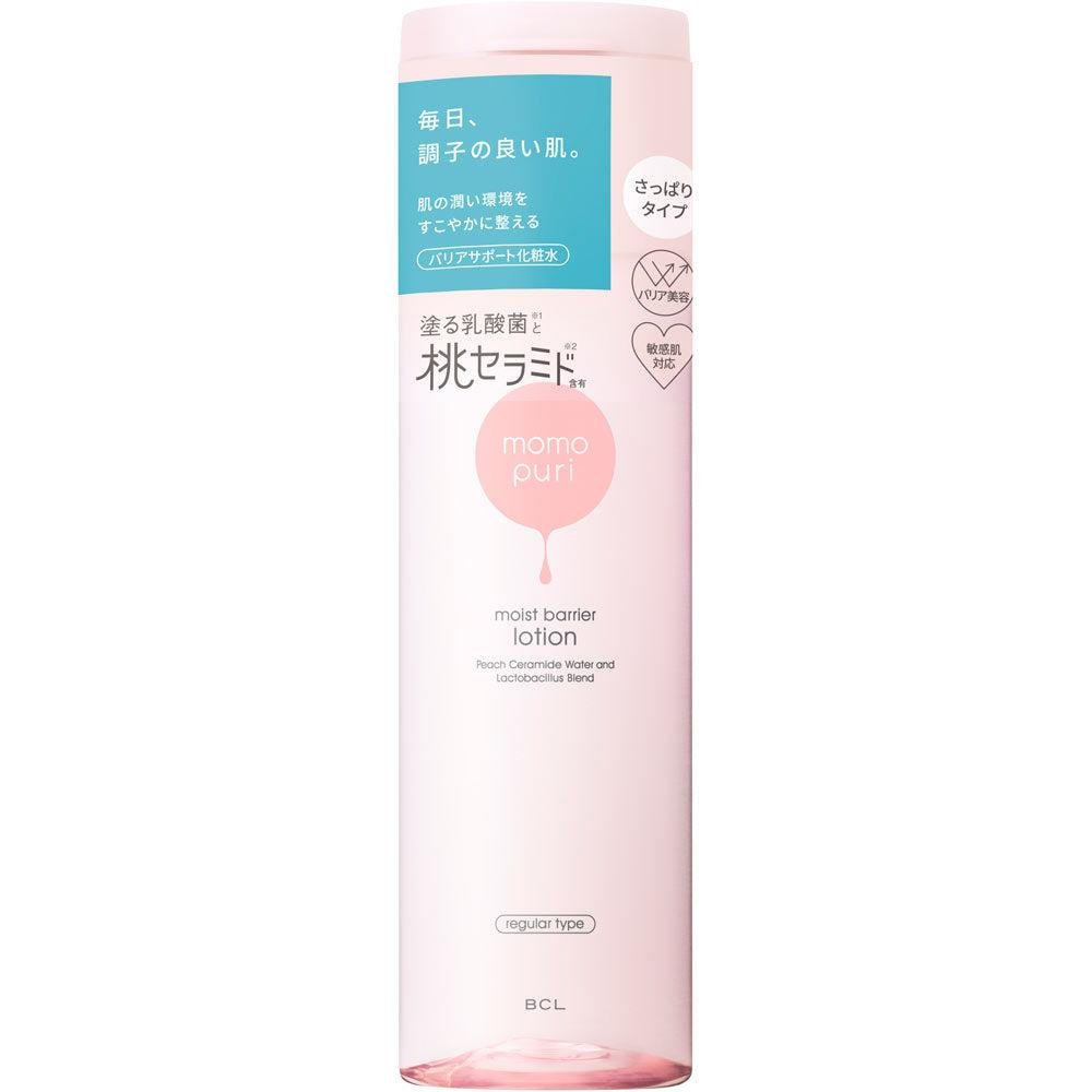 BCL Momopuri Peach Ceramide Moisturizer - Hydrating Light Lotion for Face & Body 200ml - Japanese Skincare for Dry Skin - Perfect for Daily Moisturizing Routine & Travel Skincare