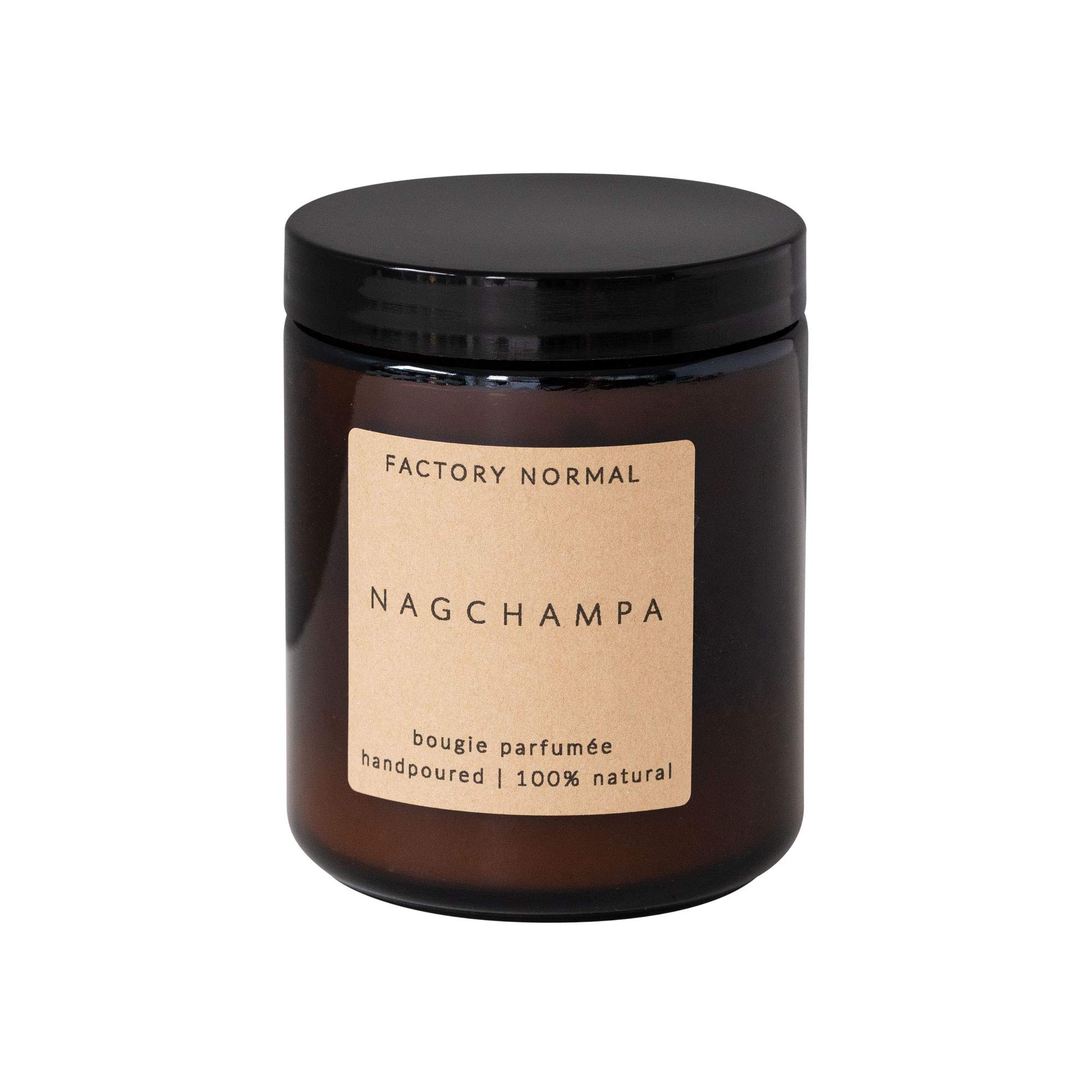 Nagchampa Incense Scented Soy Candles - Handmade Amber Jar Candle, 8oz, 20-35 Hour Burn Time, Aromatherapy & Relaxation for Home, Yoga & Meditation Spaces
