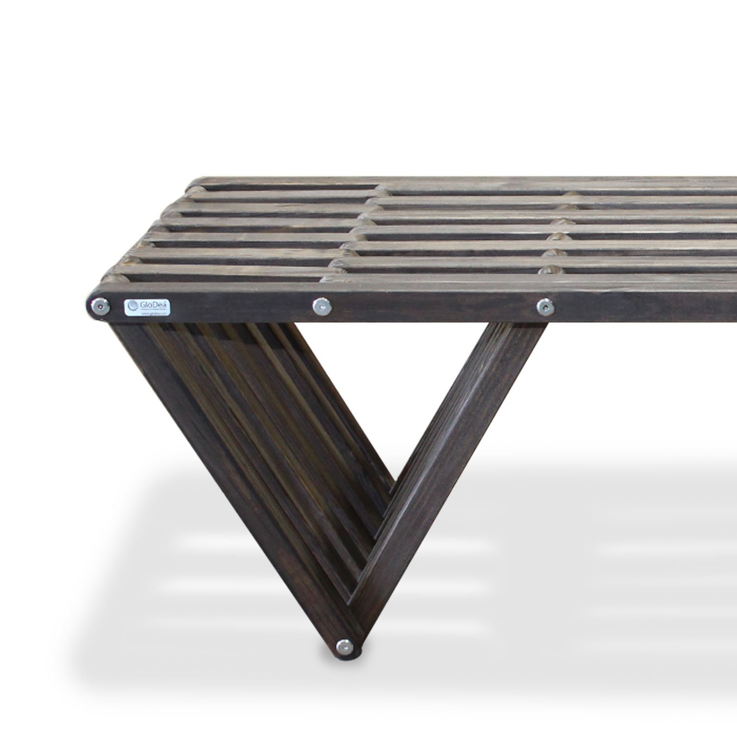 Bench X90 Espresso Brown Wooden Bench - Durable Outdoor & Indoor Seating for Patio, Garden, and Entryway