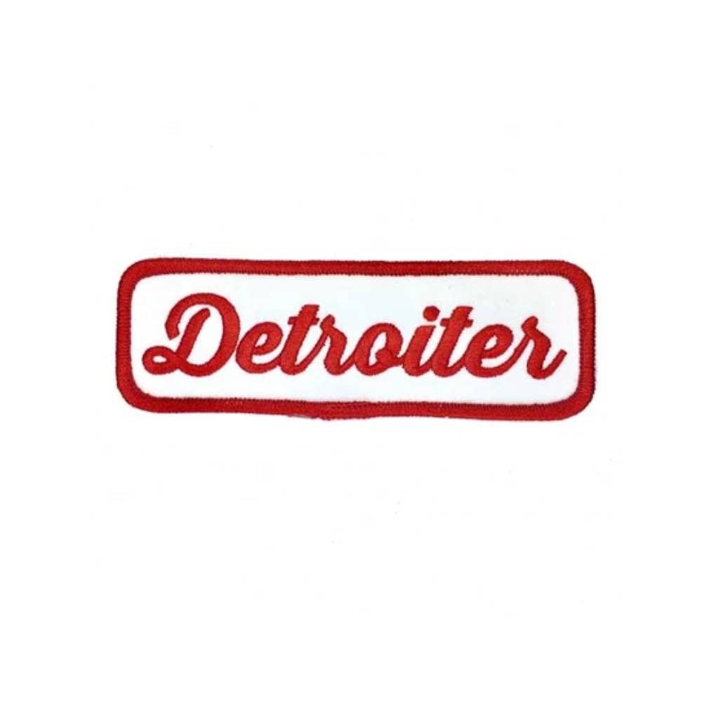 Detroit Detroiter 100% Embroidered Iron-On or Sew-On Patch - 3 Inch Custom Embroidered Badge for Jackets, Hats, Bags & DIY Crafts
