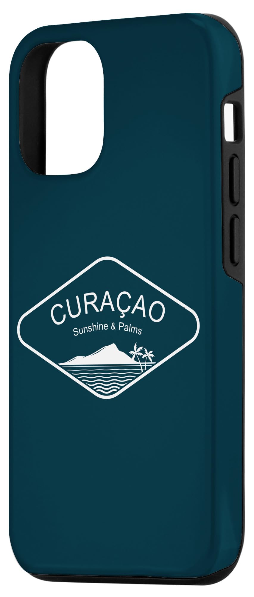 iPhone 12/12 Pro Case - Caribbean Beach Design with Sun Palms & Coral Reef - Perfect Gift & Souvenir for Travel Lovers - Ideal for Vacation, Beach Trips & Tropical Getaways
