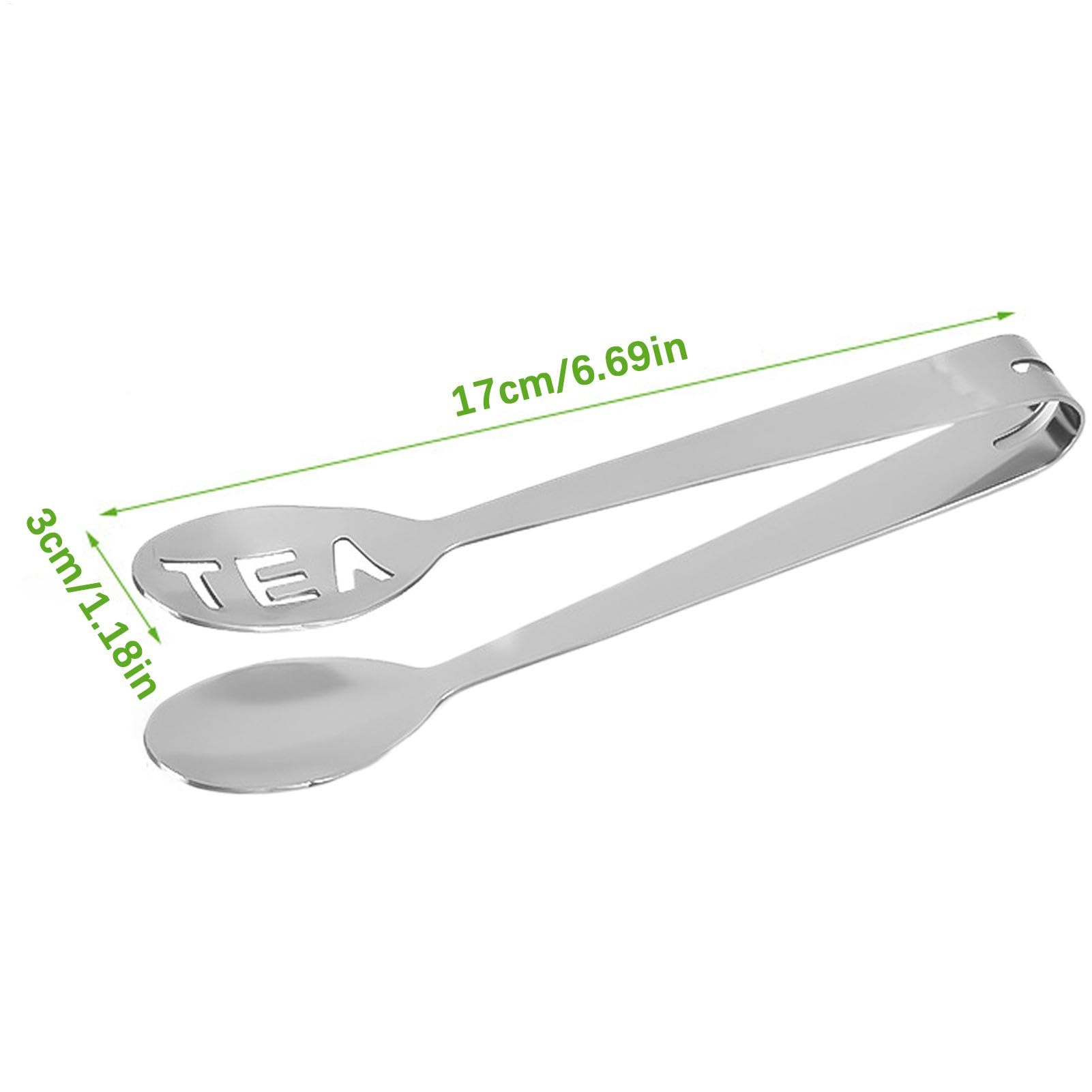 2 Pack Stainless Steel Tea Bag Squeezer Tongs - Durable Tea Bag Holder & Strainer Tool for Perfect Brewing - Ideal for Loose Leaf Tea, Herbal Infusions, Sugar Cubes & Lemon Slices - Great for Home, Office or Tea Shop Use