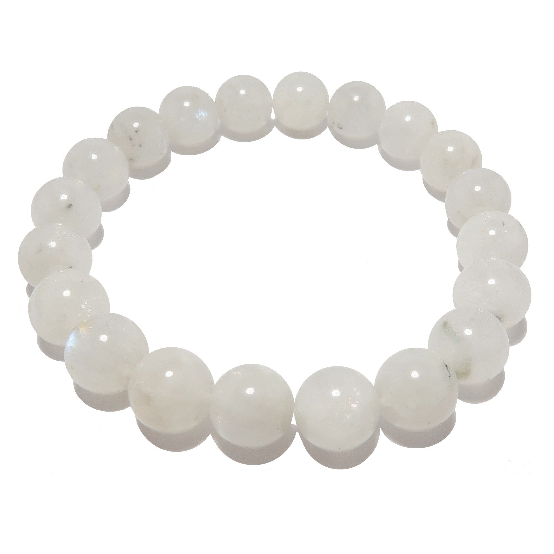 Rainbow Moonstone Bracelet - Genuine White Sky Crystal Healing Stone Jewelry for Women - Perfect for Meditation, Yoga & Spiritual Gifts