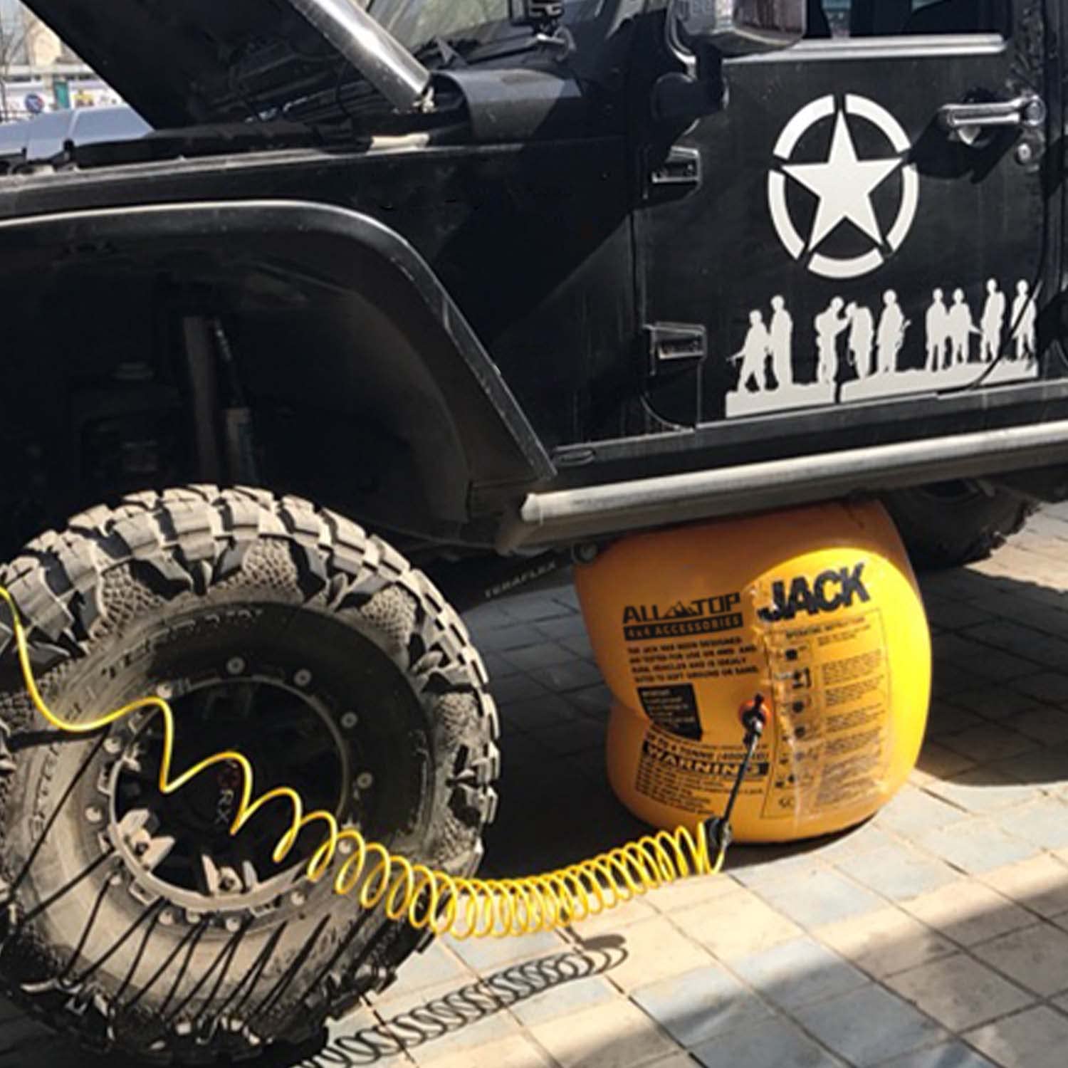 ALL-TOP Off-Road Exhaust Air Jack - 31inch Lift 8800Lbs Capacity, Inflatable Soft Jack for Low Clearance Vehicles, Compatible with Air Compressor & Exhaust - Perfect for Off-Road Recovery, Emergency Vehicle Lifting & DIY Auto Repairs