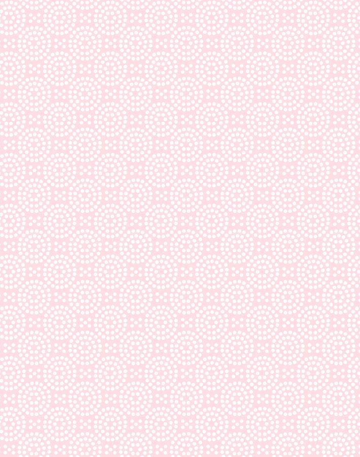 Dot Dot Wallpaper by Wallshoppe in Ballet Slipper Pink - Peel and Stick Removable Wallpaper for Nursery, Bedroom, or Home Office Decor