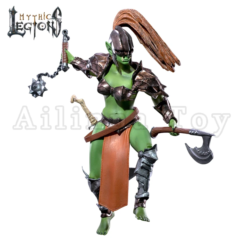 Mythic Legions 1/12 Scale 6-Inch Deluxe Female Orc Action Figure Ver 2.0 - Four Horsemen Studios - Fantasy Collectible for Display & Role-Playing Games