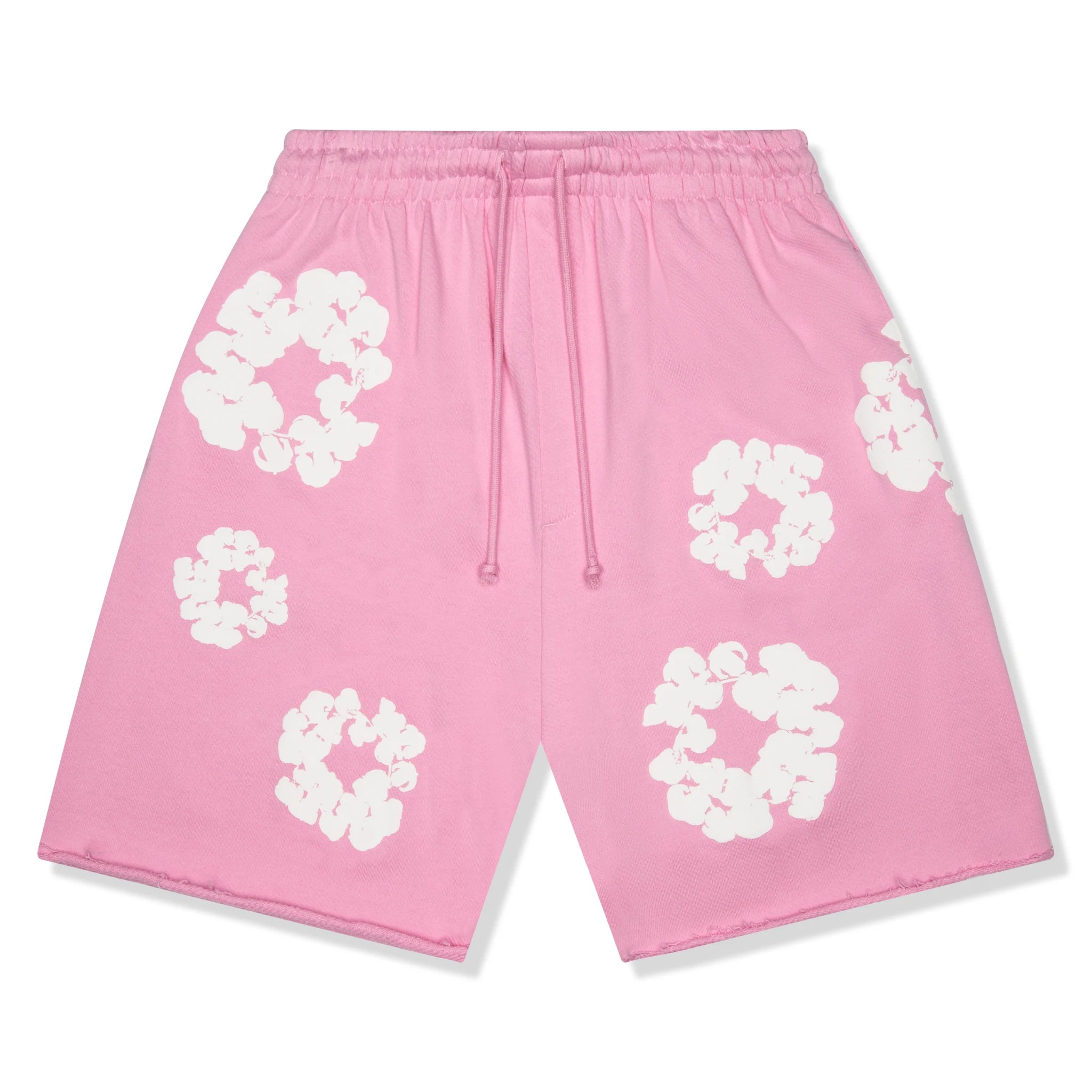 Denim Tears Cotton Wreath Pink Denim Shorts for Women - Vintage Washed High Waisted Distressed Jeans Shorts | Perfect for Summer Outfits, Beach Vacations & Music Festivals