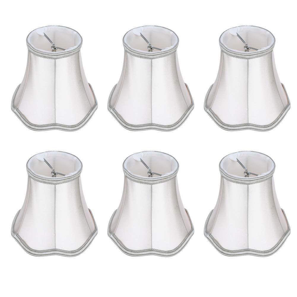 6Pcs Pink Modern Chandelier Wall Lamp Shade Covers - Elegant Fabric Lampshades for Bedroom, Living Room & Home Decor - Perfect for Vintage, Boho & Farmhouse Style Lighting