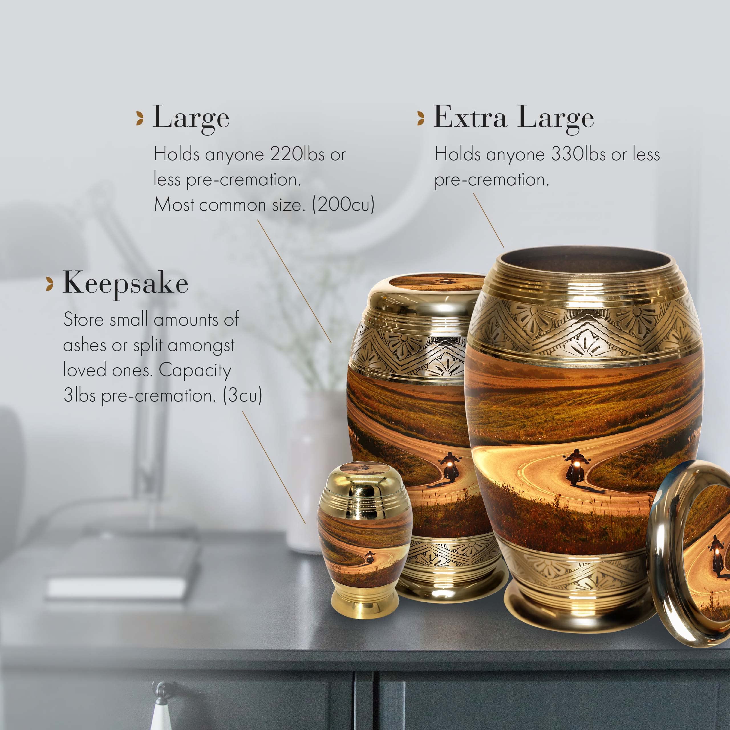Extra Large Personalized Cremation Urn for Adult Male Ashes - Handcrafted Decorative Urn for Human Ashes - Perfect for Memorial Services, Home Display & Honoring Loved Ones