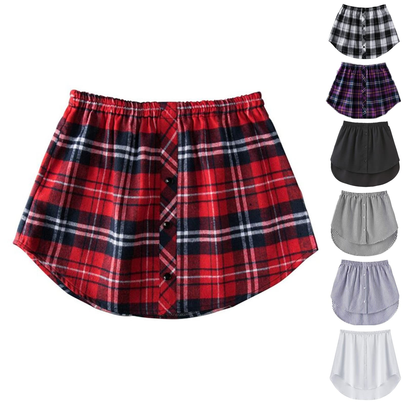 GEOBY Adjustable Shirt Extenders for Women - Mini Skirt Layering Extender, Lower Sweep Shirt Extender (Size D & S) | Perfect for Layering Outfits, Office Wear & Casual Fashion