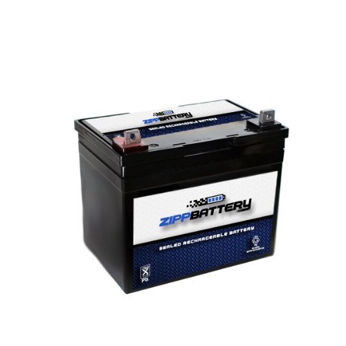 12V 34AH 408W Sealed Lead Acid (SLA) Rechargeable Battery with T3 Terminals by Zipp Battery - Perfect for Solar Power Systems, Emergency Backup, and Electric Scooters