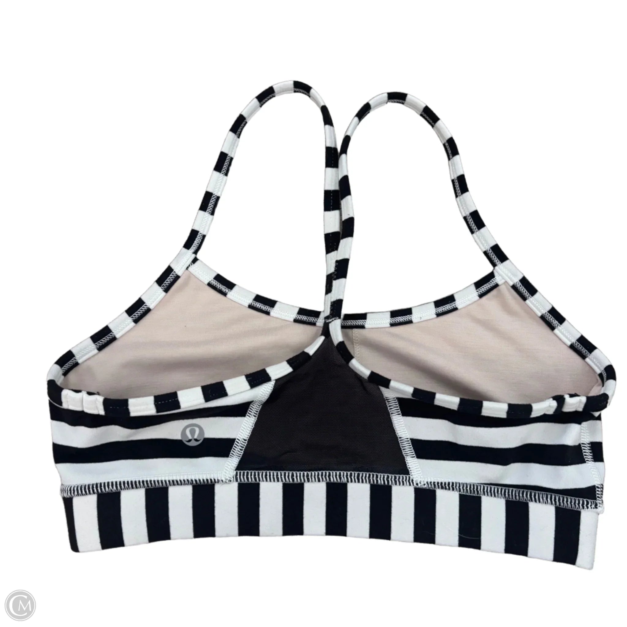 Lululemon Women's Athletic Sports Bra - Black & White, Size S - Perfect for Yoga, Running & Gym Workouts