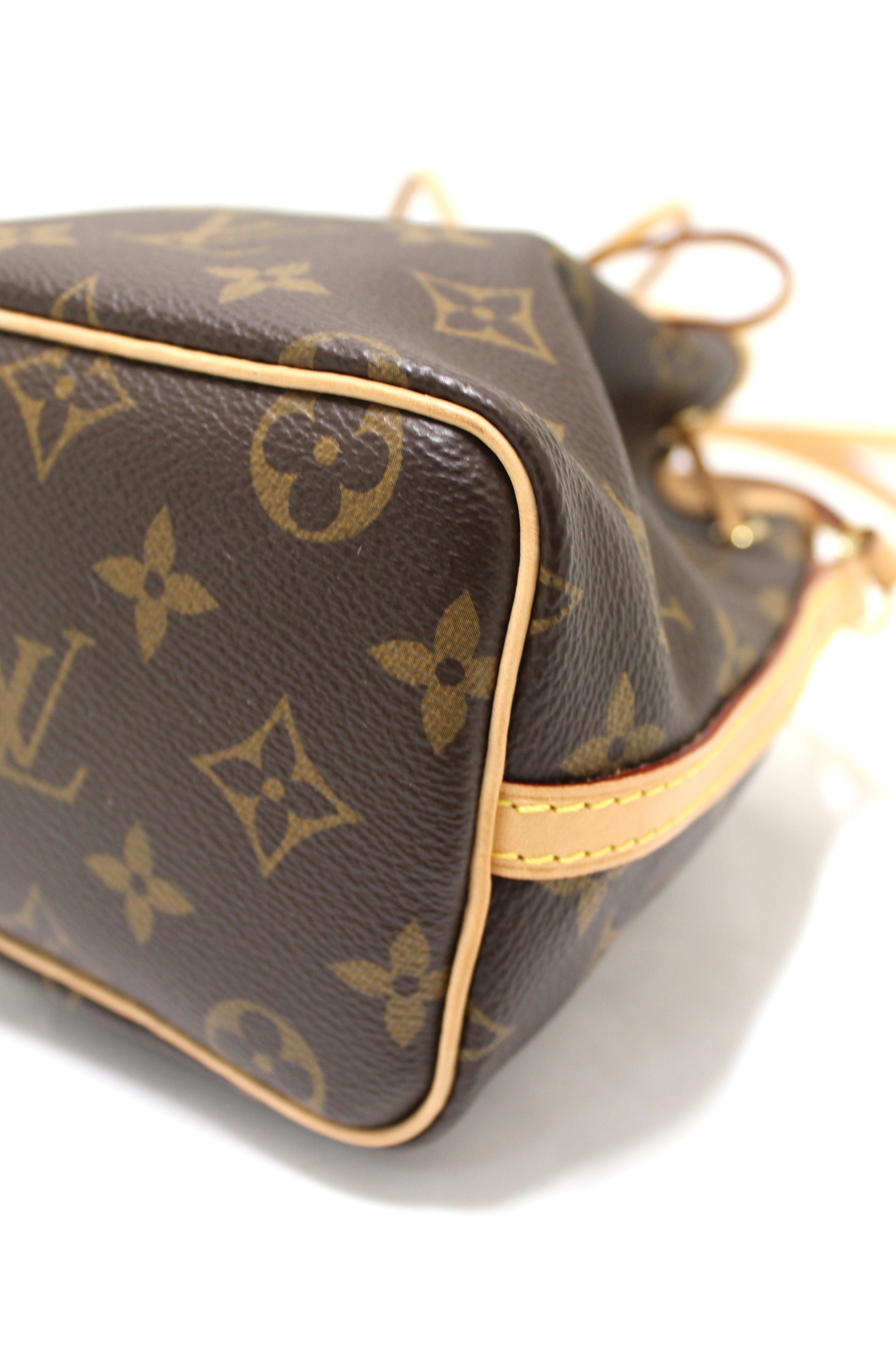 Authentic Louis Vuitton Classic Monogram Nano Noe Crossbody Bag - Luxury Designer Handbag for Women, Perfect for Everyday Use, Travel & Special Occasions