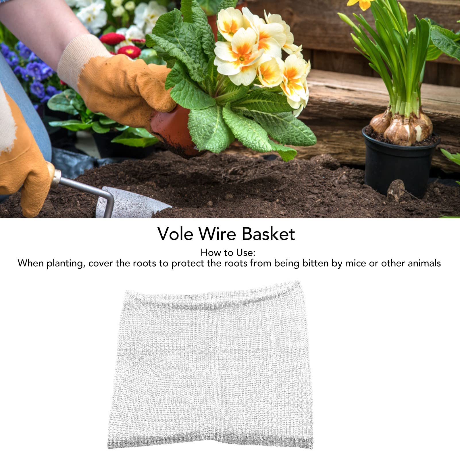 Atyhao Stainless Steel Plant Root Baskets - Gopher & Vole Wire Mesh Bags for Protecting Plants, Vegetables, and Tree Roots | Perfect for Garden, Yard, and Raised Bed Planting