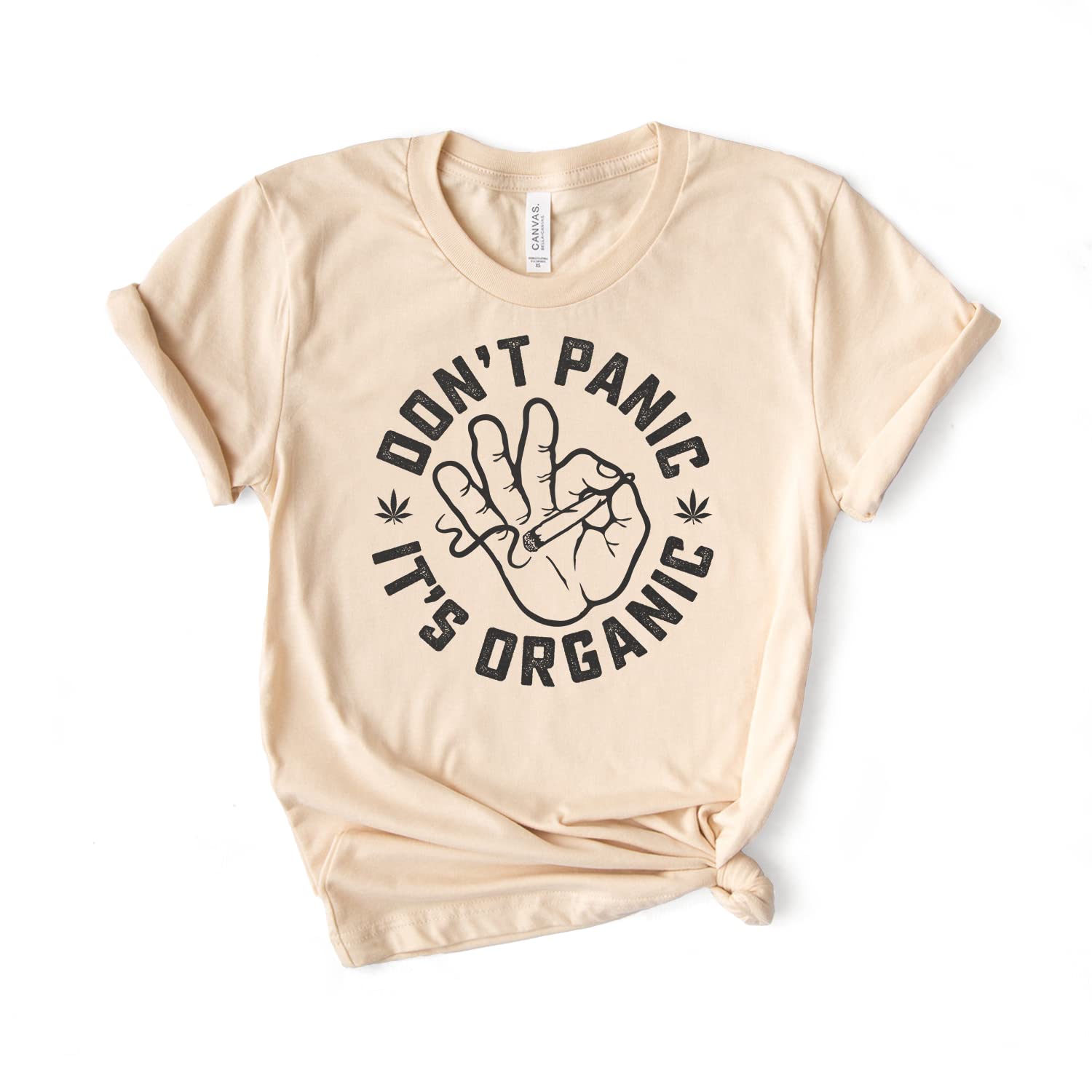 Organic Cannabis T-Shirt - Don’t Panic It’s Organic - 420 Weed Shirt - Soft Unisex Cotton Tee - Perfect for Festivals, Gifts & Casual Wear