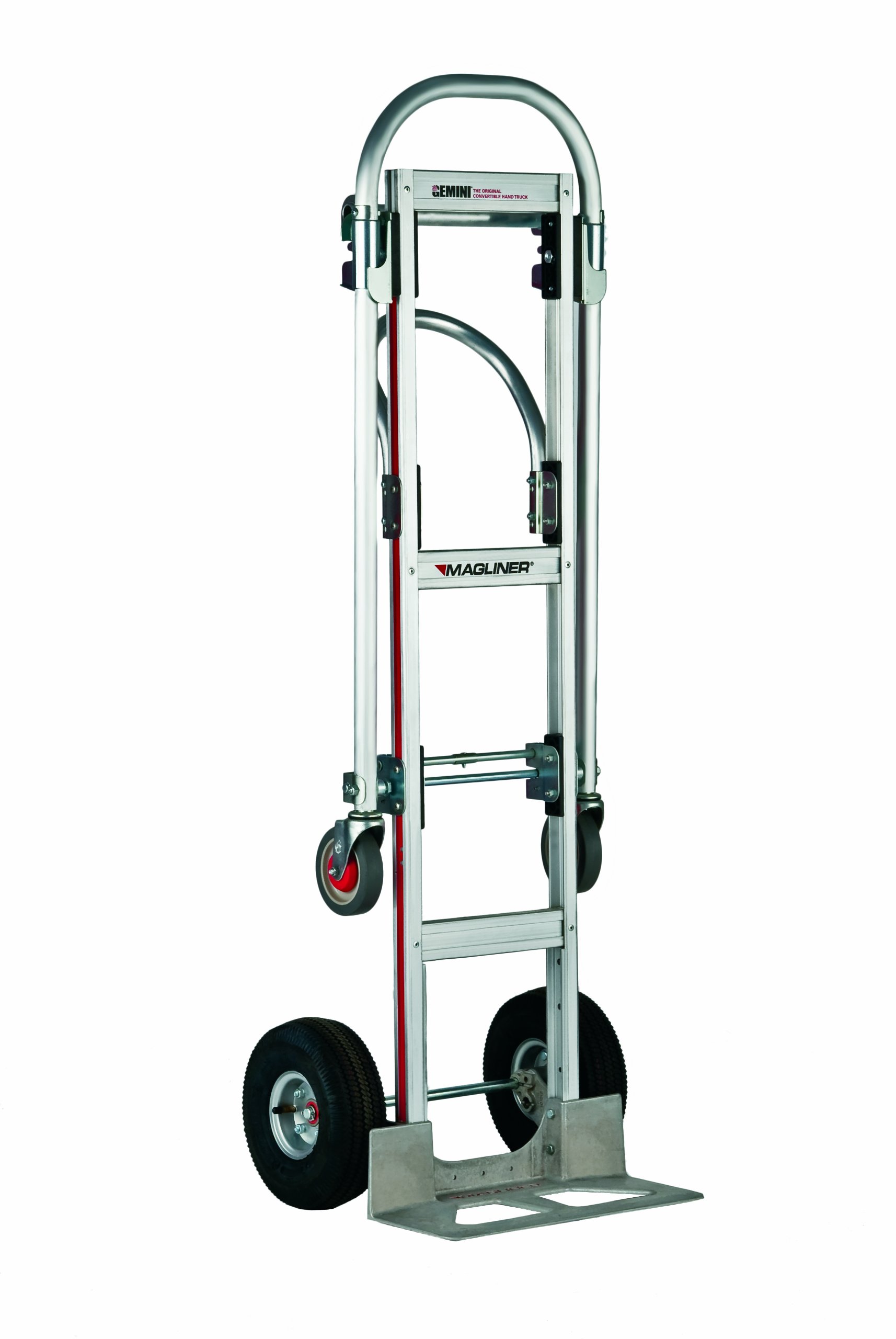Magliner Gemini Sr Convertible Hand Truck with Replacement Casters (2-Piece Bundle) - Heavy Duty Utility Cart for Warehouse, Retail & Home Moving