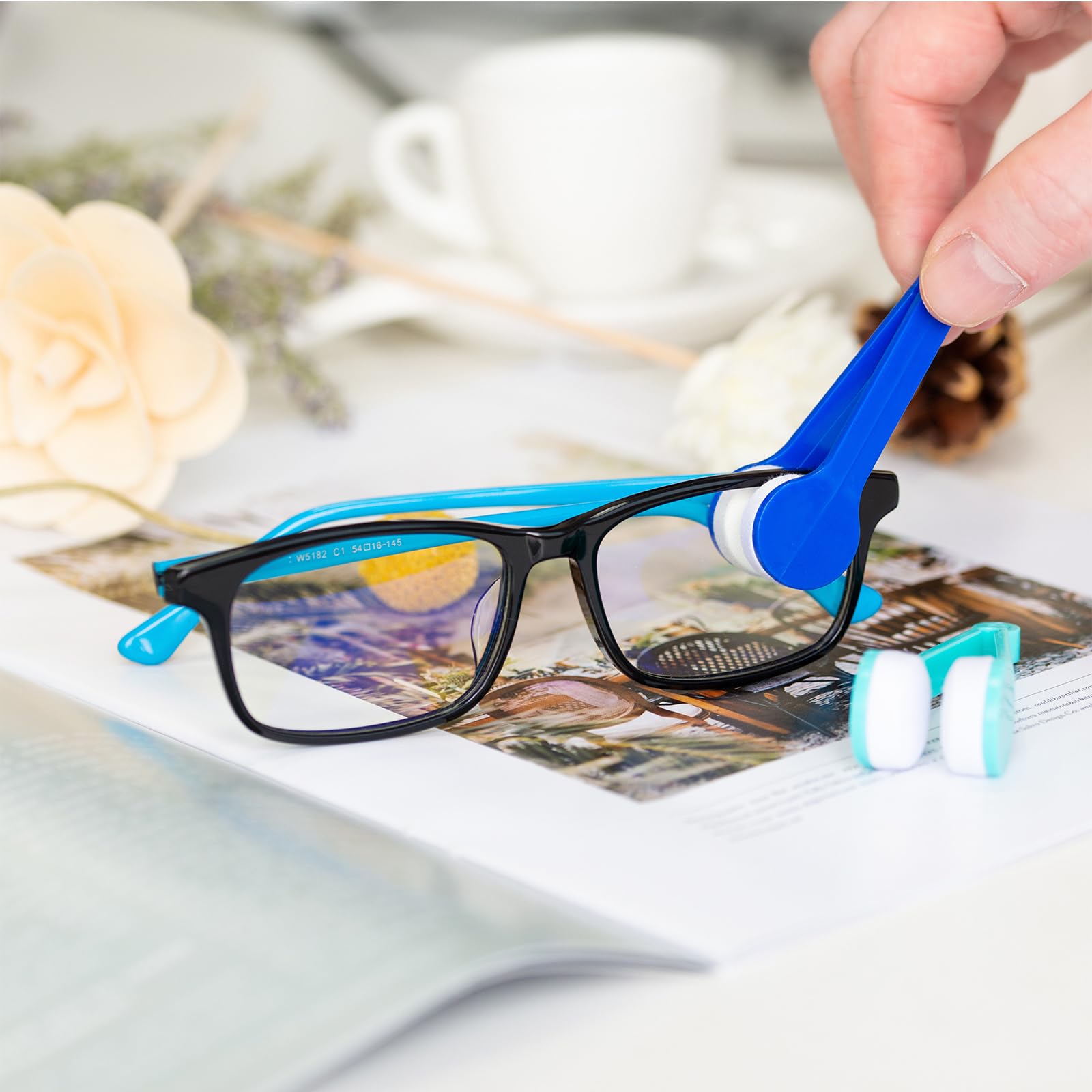 Premium Microfiber Lens Cleaner Brush for Glasses & Sunglasses - Soft Cleaning Tool with Clip, 5 Colors (10 Pack) - Perfect for Eyewear, Cameras, Phone Screens & Electronics Maintenance
