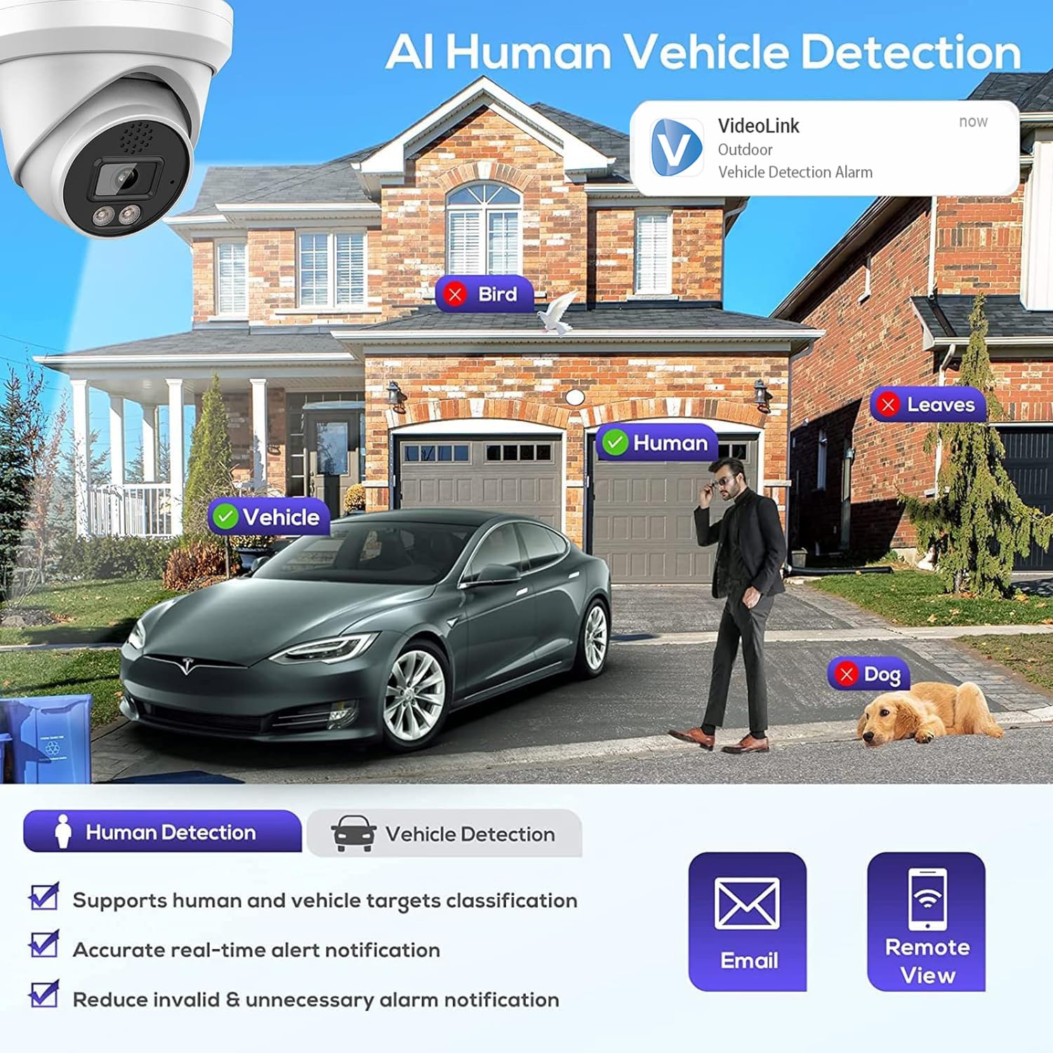 VIKYLIN 6MP Full Color PoE IP Security Camera with F1.0 Aperture, Two-Way Audio, AI Human/Vehicle Detection - Compatible with Hikvision, Outdoor Weatherproof (IP67), WDR, 256GB SD Card Slot - Ideal for Home Security, Business Surveillance & Night Monitoring