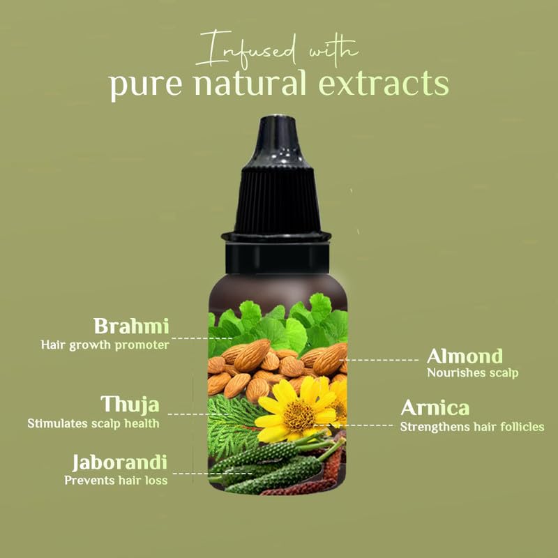 Richfeel Hair Nourisher Oil for Hair Fall Control & Growth Treatment | Trichologist-Developed Formula with High Concentration | 10ml | Reduces Breakage & Promotes Healthy Hair for Men & Women | Perfect for Daily Hair Care Routine & Scalp Massage