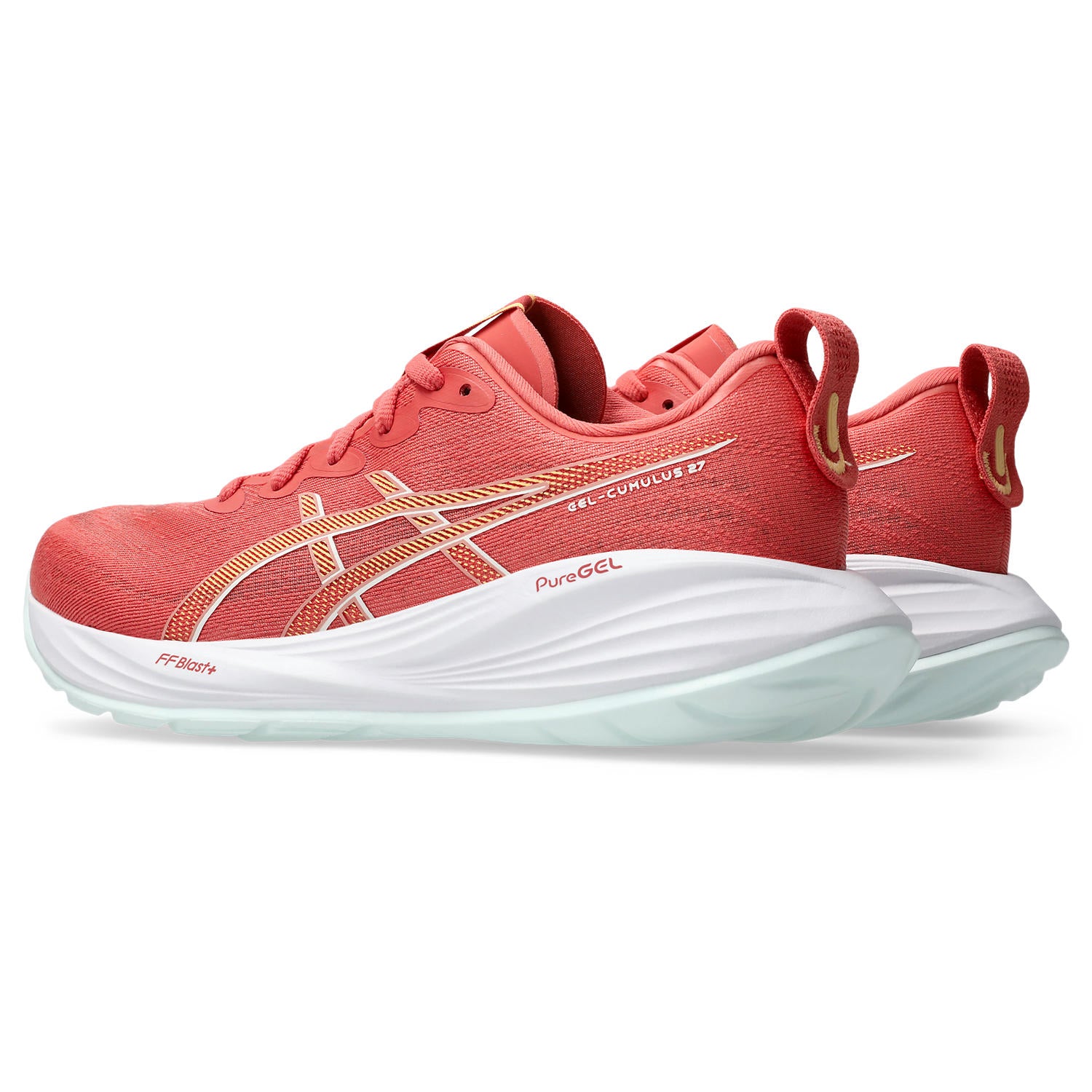ASICS Women's GEL-Cumulus 27 Running Shoes - Dark Pink Clay/Cream | Lightweight Cushioned Sneakers for Jogging, Gym Workouts & Everyday Wear