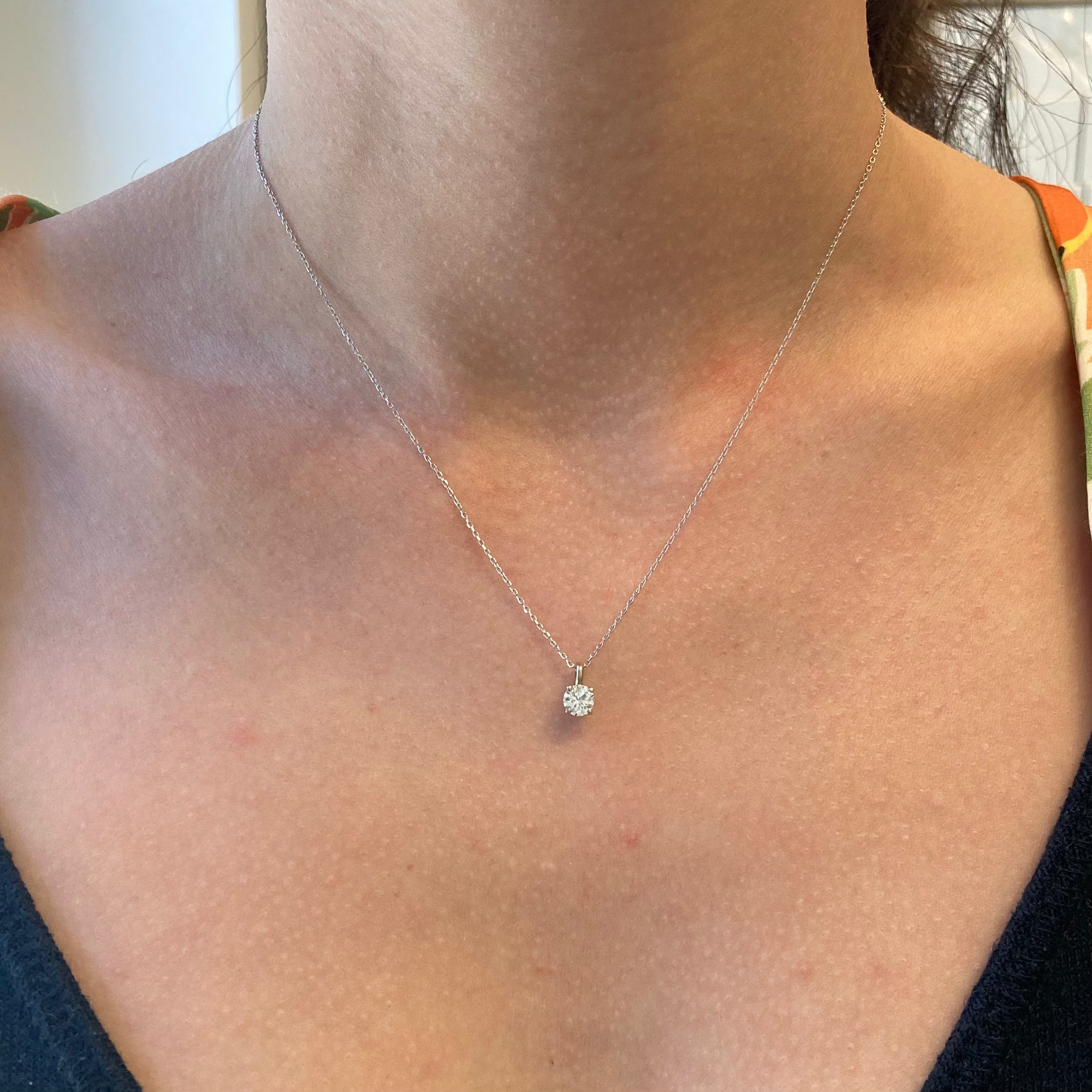 100 Ways Solitaire Diamond Pendant Necklace - 14K Gold/Platinum Options - Perfect for Anniversary Gifts & Special Occasions