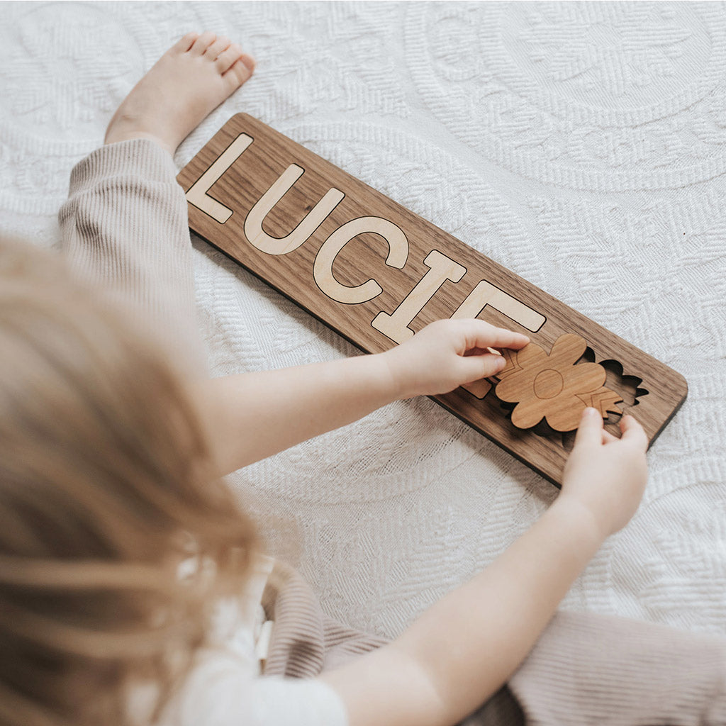 Personalized Wooden Name Puzzle for Kids - Educational Learning Toy for Toddlers | Perfect for Birthday Gifts, Nursery Decor & Early Childhood Development