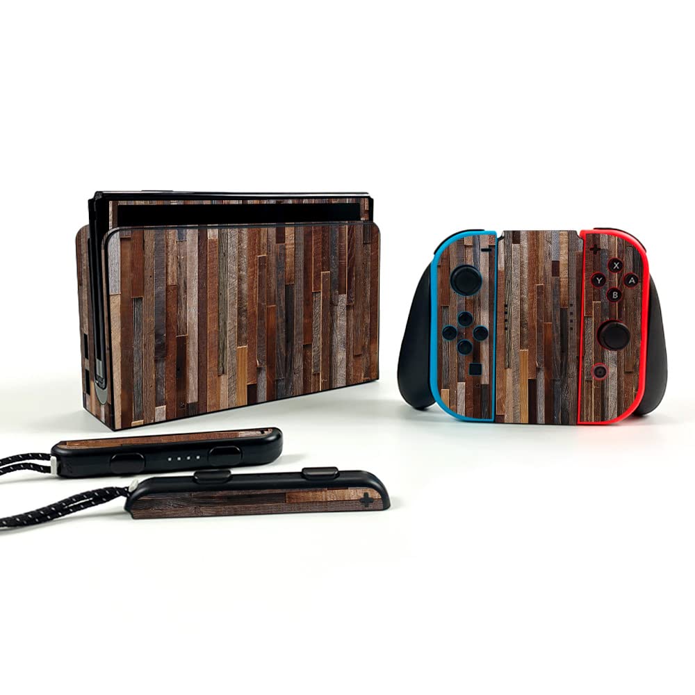 MightySkins Nintendo Switch OLED Skin Wrap - Woody Design | Protective Vinyl Decal Cover | Durable, Easy to Apply & Remove | Made in USA | Perfect for Gaming, Travel & Customization