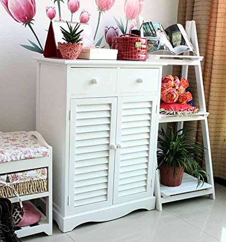Solid Wood Shoe Rack - Country Style Shoe Cabinet for Home & Entryway Organization | Rustic Wooden Shoe Shelf for Shoes, Boots & Sandals | Perfect for Living Room, Bedroom & Closet Storage