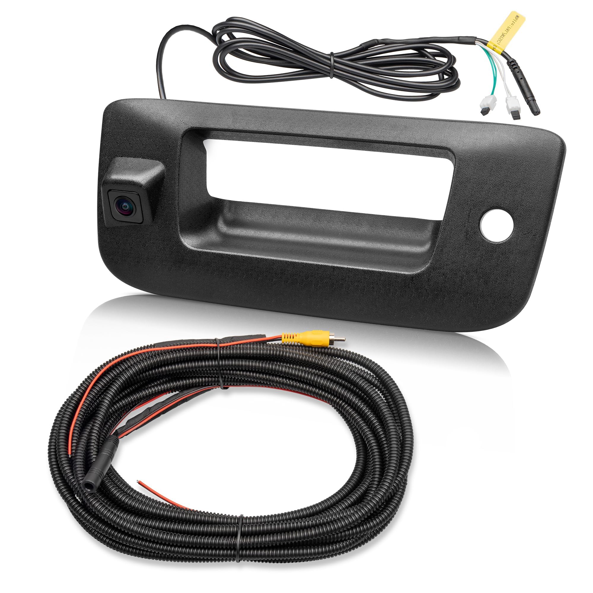 RED WOLF Tailgate Handle with Backup Camera - Removable Guideline Reverse Parking System for Chevrolet Silverado & GMC Sierra 1500/2500HD (2007-2013 Models) - Waterproof Rear View Safety Camera with Wide Angle Lens - Perfect for Parking, Towing & Off-Road Adventures