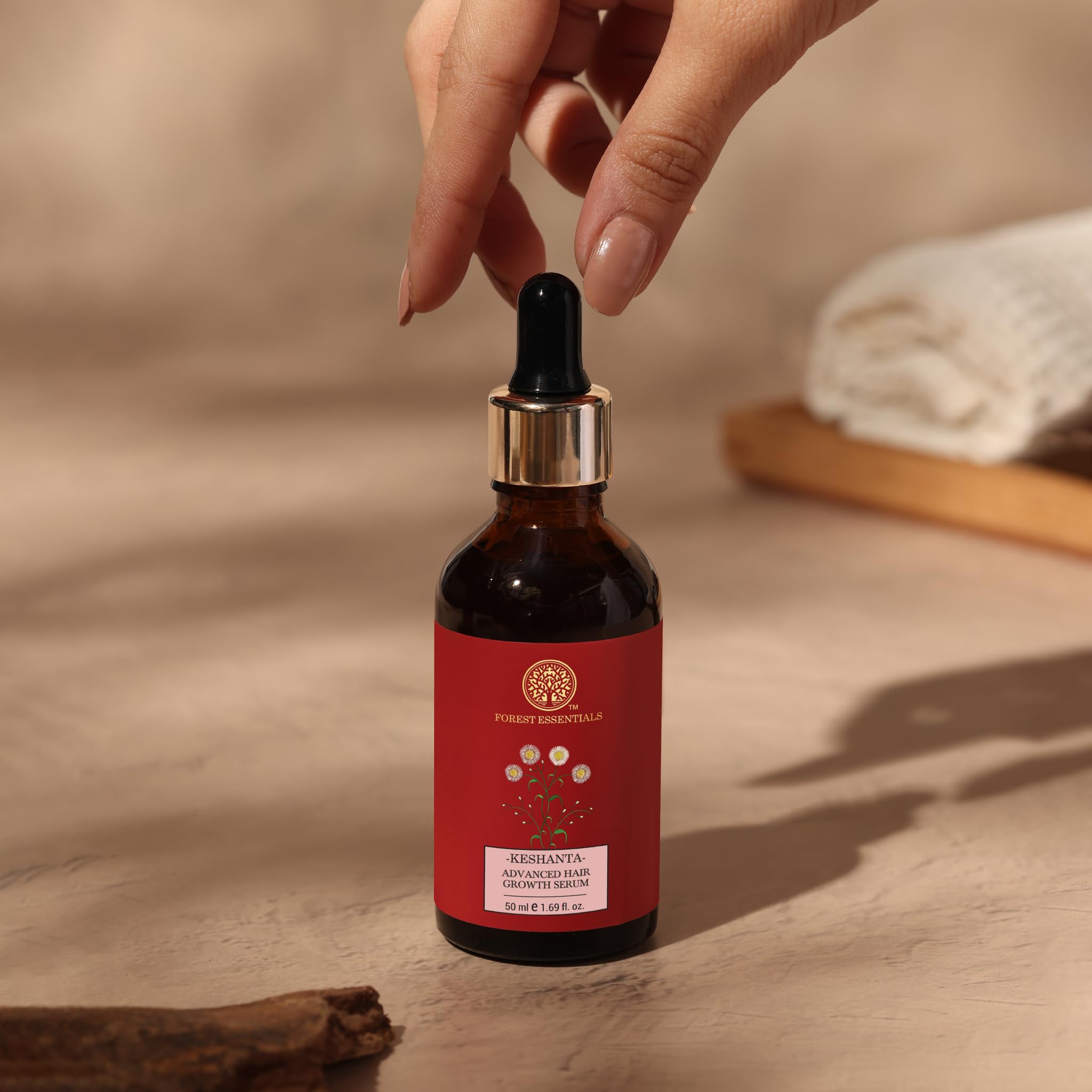 Forest Essentials Keshanta Advanced Hair Growth Serum - Ayurvedic Treatment for Hair Loss Prevention | Natural Hair Regrowth Oil & Scalp Care (50ml) | Promotes Thicker, Healthier Hair for Men & Women | Perfect for Daily Hair Care Routine & Scalp Massage