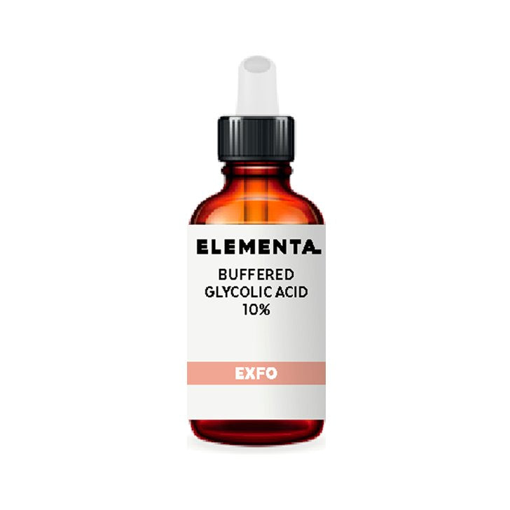Elementa Glycolic Acid 10% Face Exfoliator - Buffered pH 4 for Sensitive Skin | Brightening & Anti-Aging Treatment | Perfect for Nighttime Skincare Routine & Acne-Prone Skin