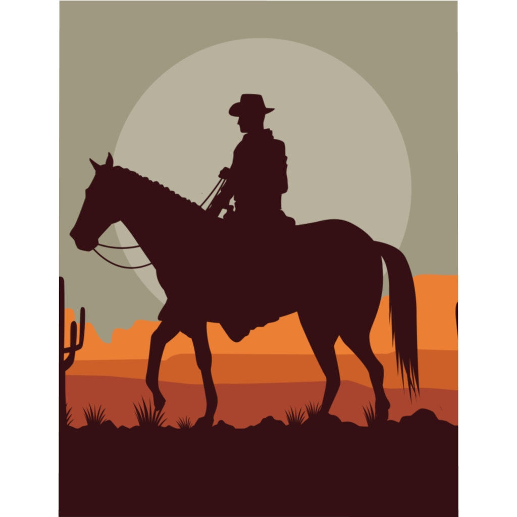 Cowboy Cowgirl Western Style Microfiber Duvet Cover Set - Rustic Bedding for Ranch, Farmhouse or Country Themed Bedroom Decor - Perfect for Western Lovers & Rodeo Enthusiasts
