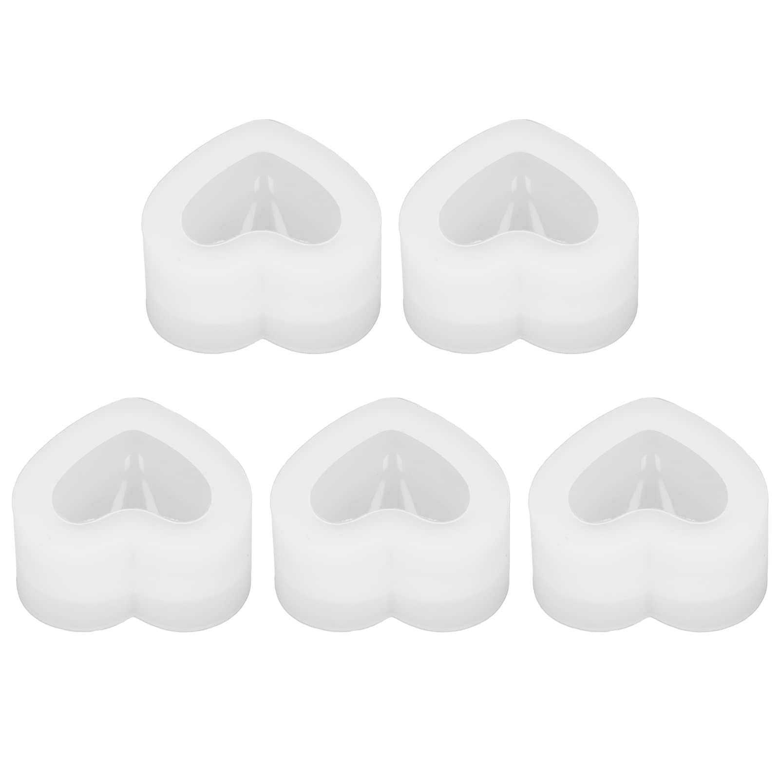 3D Heart Silicone Mold Set - 5pcs High Temperature Resistant Baking & Soap Making Molds - Non-Stick Easy Demoulding for Valentine's Day, DIY Crafts, Wedding Favors & Home Decor