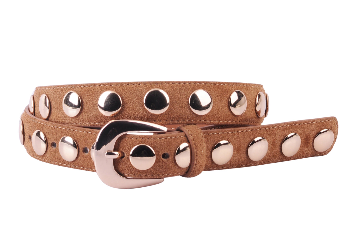 Stylish Suede Belt with Wide Studs - Trendy Fashion Accessory for Men & Women | Perfect for Casual Outfits, Jeans & Dresses
