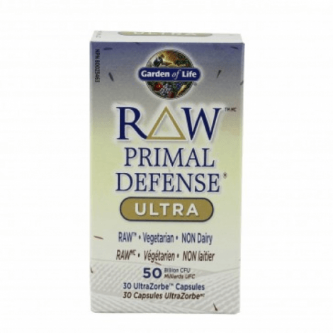 Garden of Life Raw Primal Defense Ultra Probiotic Supplement - 30 Capsules for Digestive Health & Immune Support - Perfect for Daily Wellness Routine