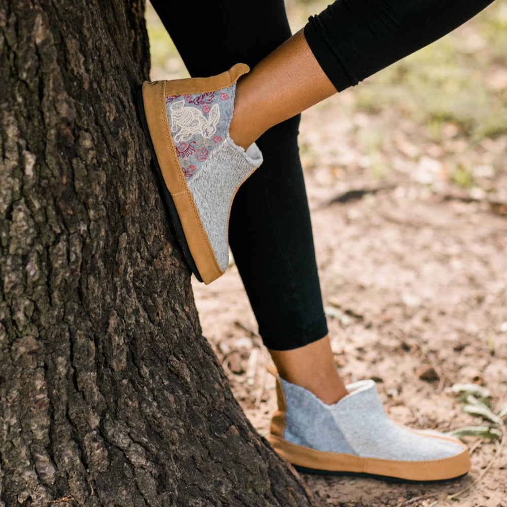 Women's Comfortable Forest Bootie Ankle Height Slippers with Cloud Cushion® - Cozy Indoor/Outdoor House Shoes for Winter, Lounge & Casual Wear