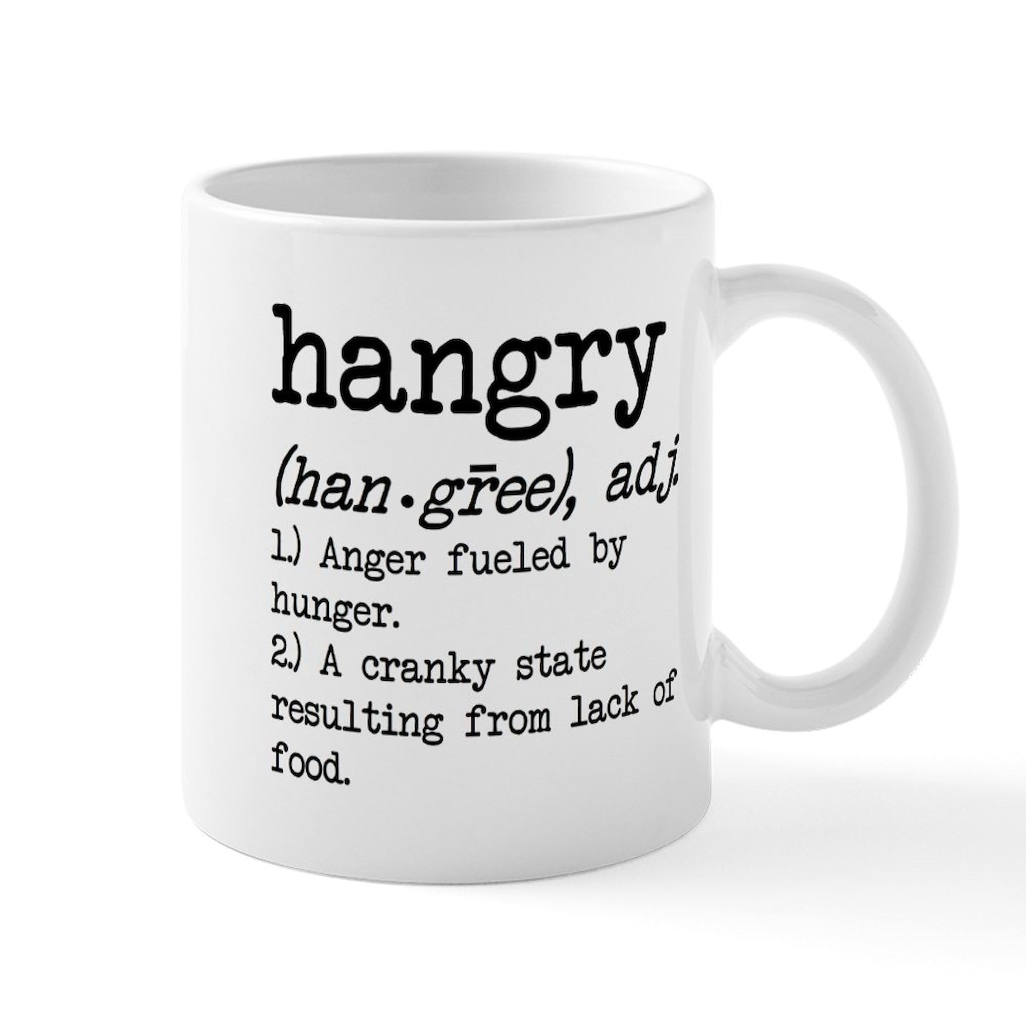 Hangry Definition Ceramic Coffee Mug - 11 oz (325 ml) Funny Novelty Gift for Coffee Lovers - Perfect for Office, Home & Gifts