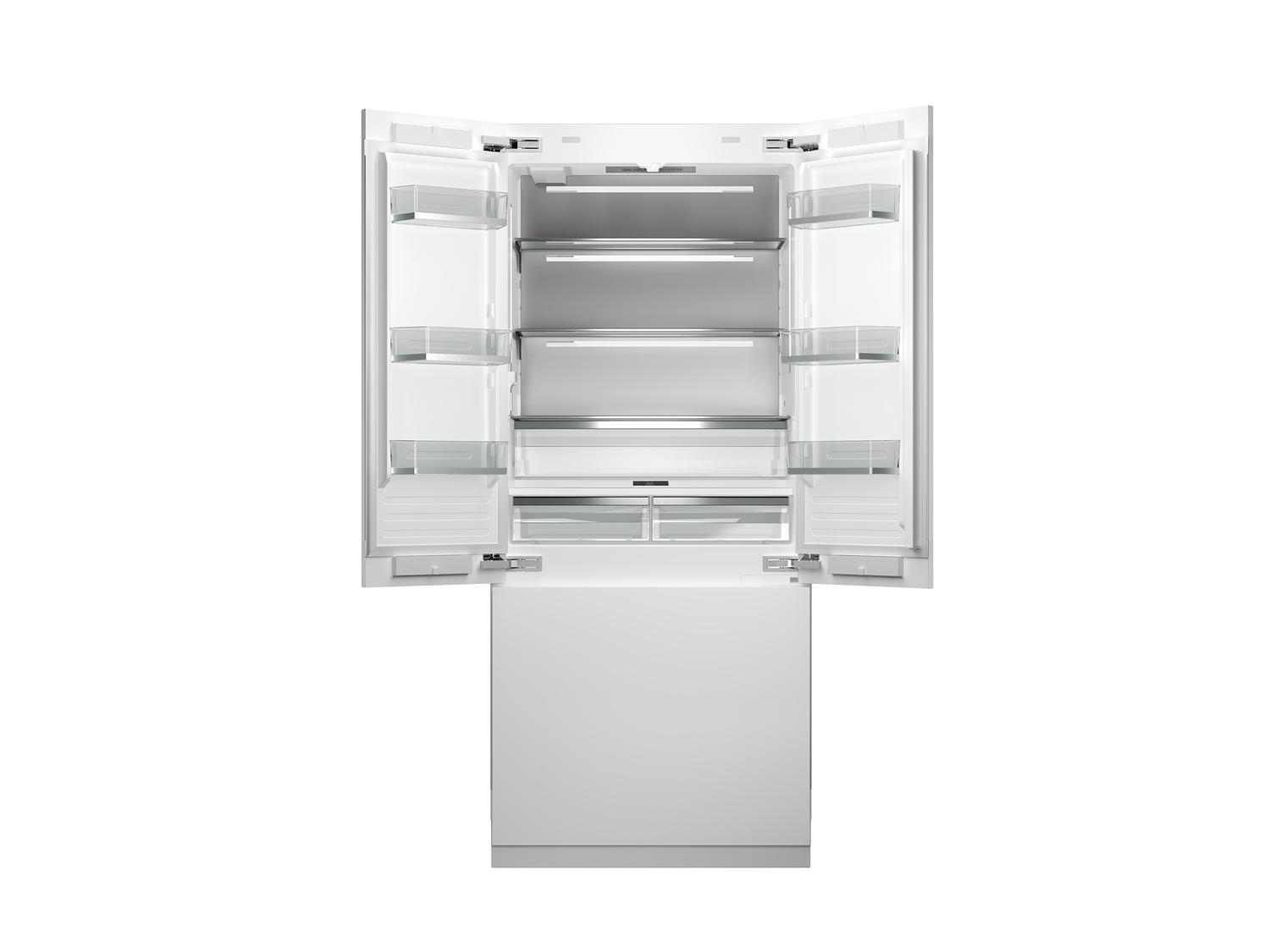 Bertazzoni REF36FDBZPNV 36 Inch Built-In French Door Refrigerator with Ice Maker & Internal Water Dispenser - Panel Ready for Modern Kitchen & Open Concept Living Spaces