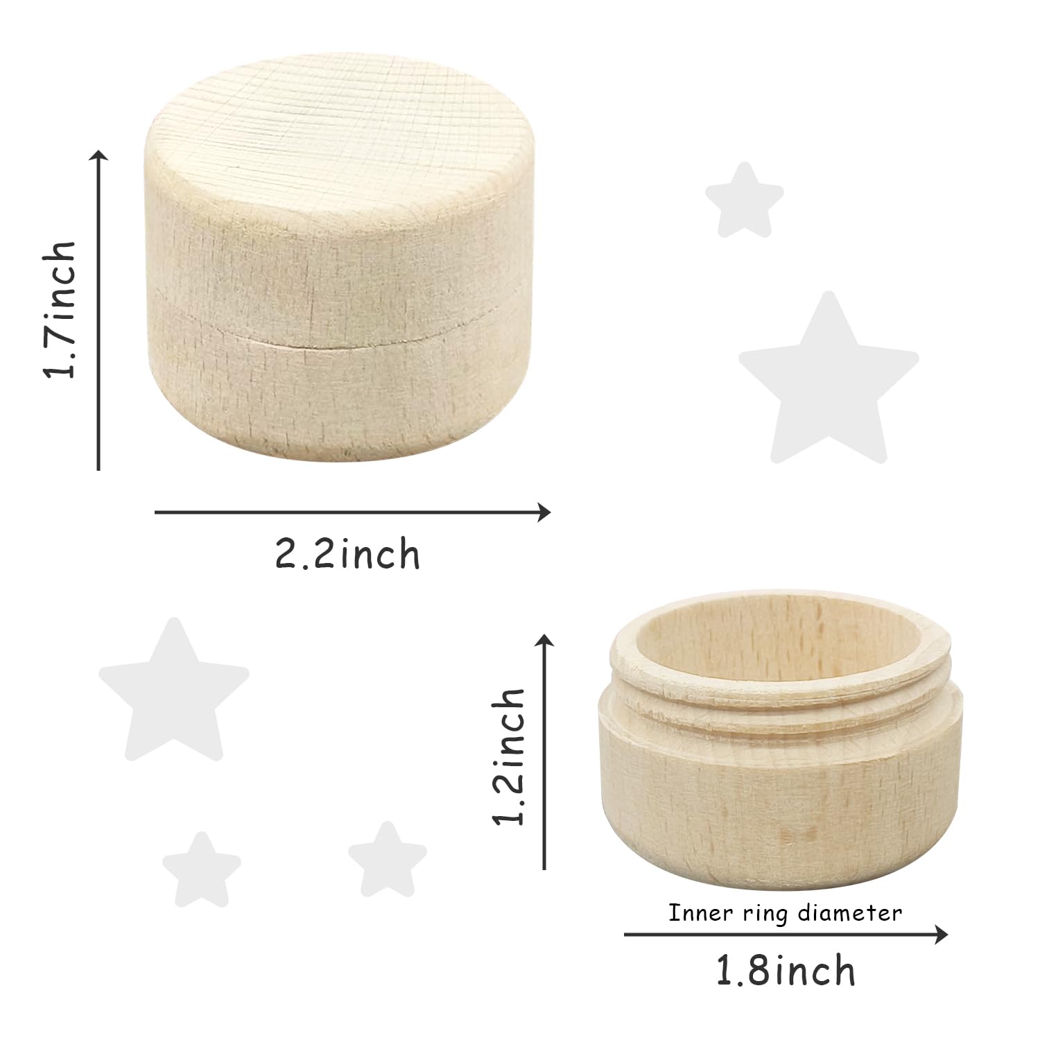 Baby Keepsake Box - Wooden First Haircut Memory Box for Newborn Hair Collection, Baby Shower & Birthday Gift for Boys & Girls - Perfect for Preserving Precious First Haircut Memories