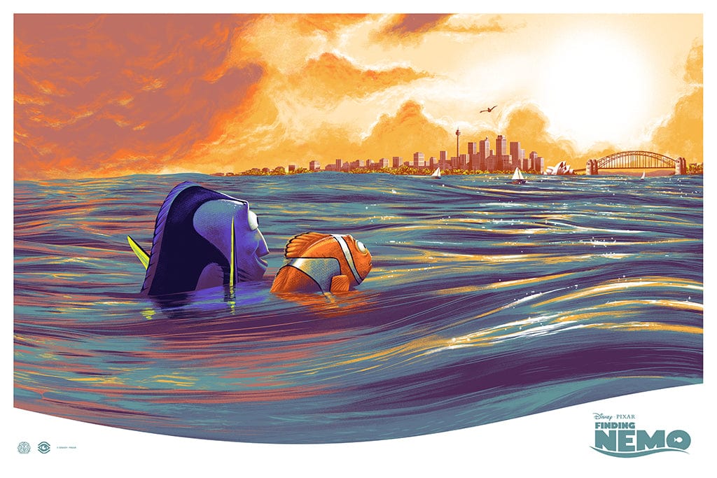 Finding Nemo Movie Poster - Premium Quality Wall Art Decor by César Moreno - Perfect for Kids' Rooms, Theaters, and Disney Fans Collection