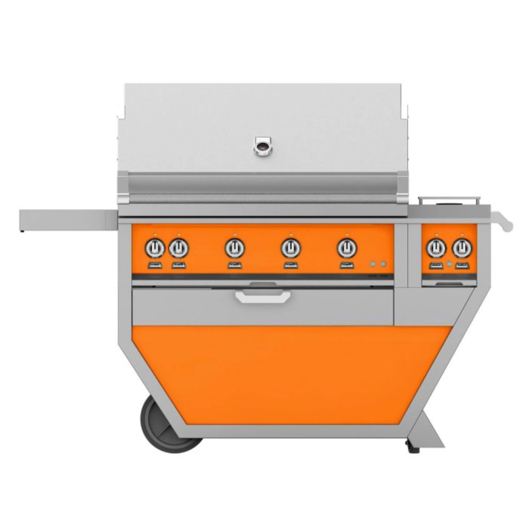 Hestan 42-Inch Deluxe Freestanding Gas Grill with Double Side Burner - Outdoor BBQ Grill for Backyard, Patio & Garden Cooking