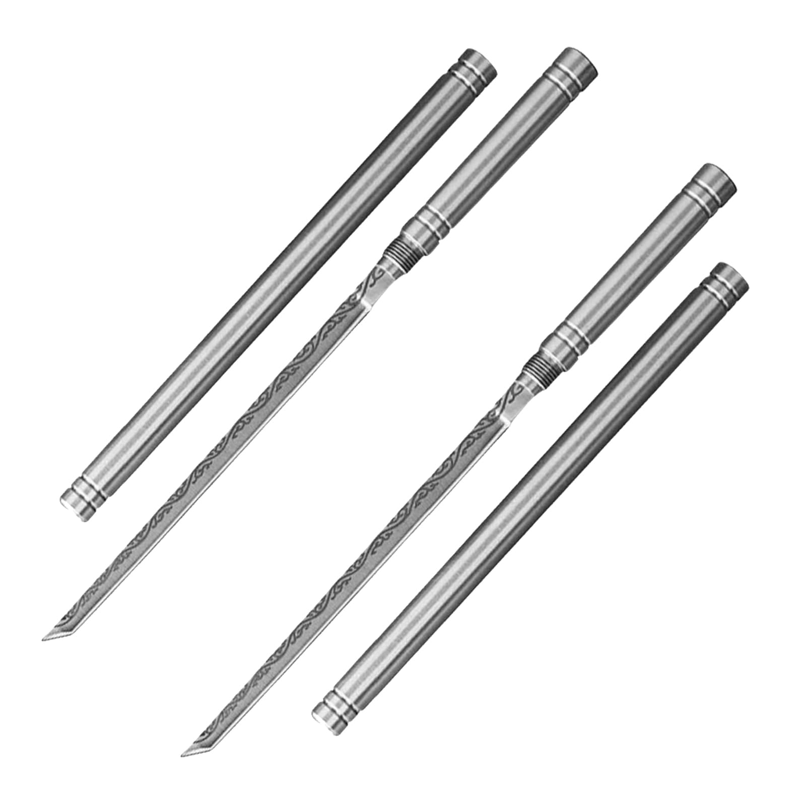 Multipurpose Outdoor Portable Fruit Knife with Sheath - 2 Pack Stainless Steel Camping Knives for Hiking, Picnics & Backpacking | Perfect for Cutting Apples, Peaches & Citrus Fruits
