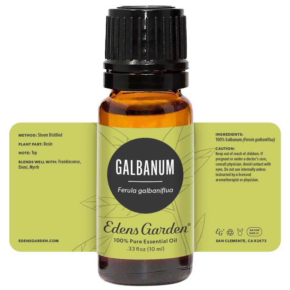 Edens Garden 100% Pure Galbanum Essential Oil - Premium Grade, Undiluted, Natural Therapeutic Aromatherapy Oil for Diffusers, Skin Care, Candles & Laundry (10ml / 0.33 fl oz) - Relaxation, Stress Relief & Home Fragrance